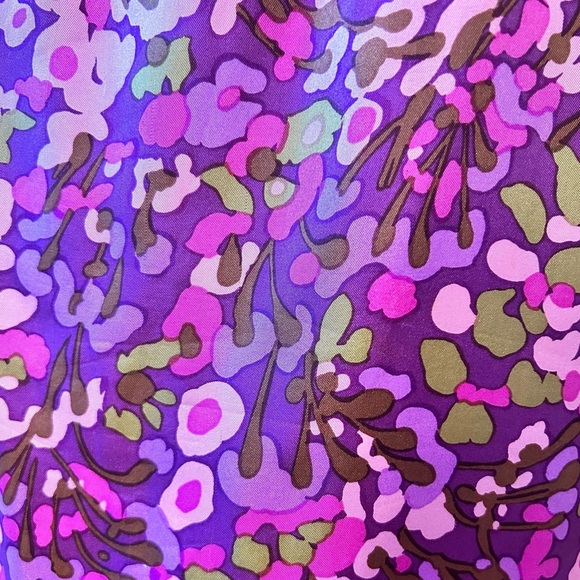 60s True Vintage Psychedelic Floral Mod Gogo Shift Mini Dress - Picture 5 of 6